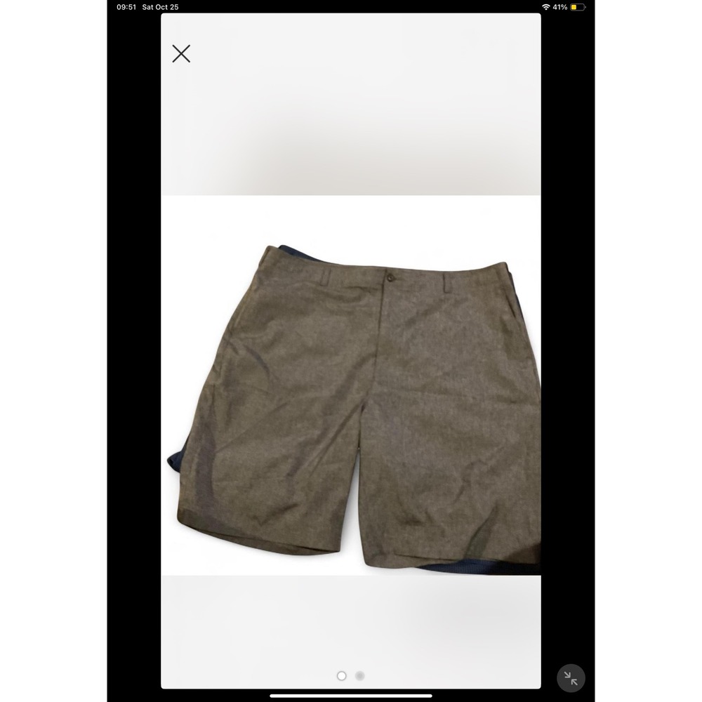 Ben hogan Men's Brown Textured Golf Shorts Flat Front Casual Shorts